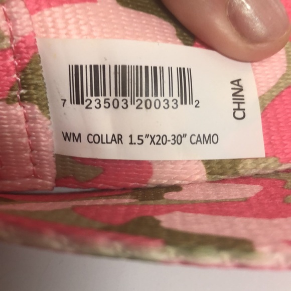 Pink camo dog collar - Picture 3 of 4